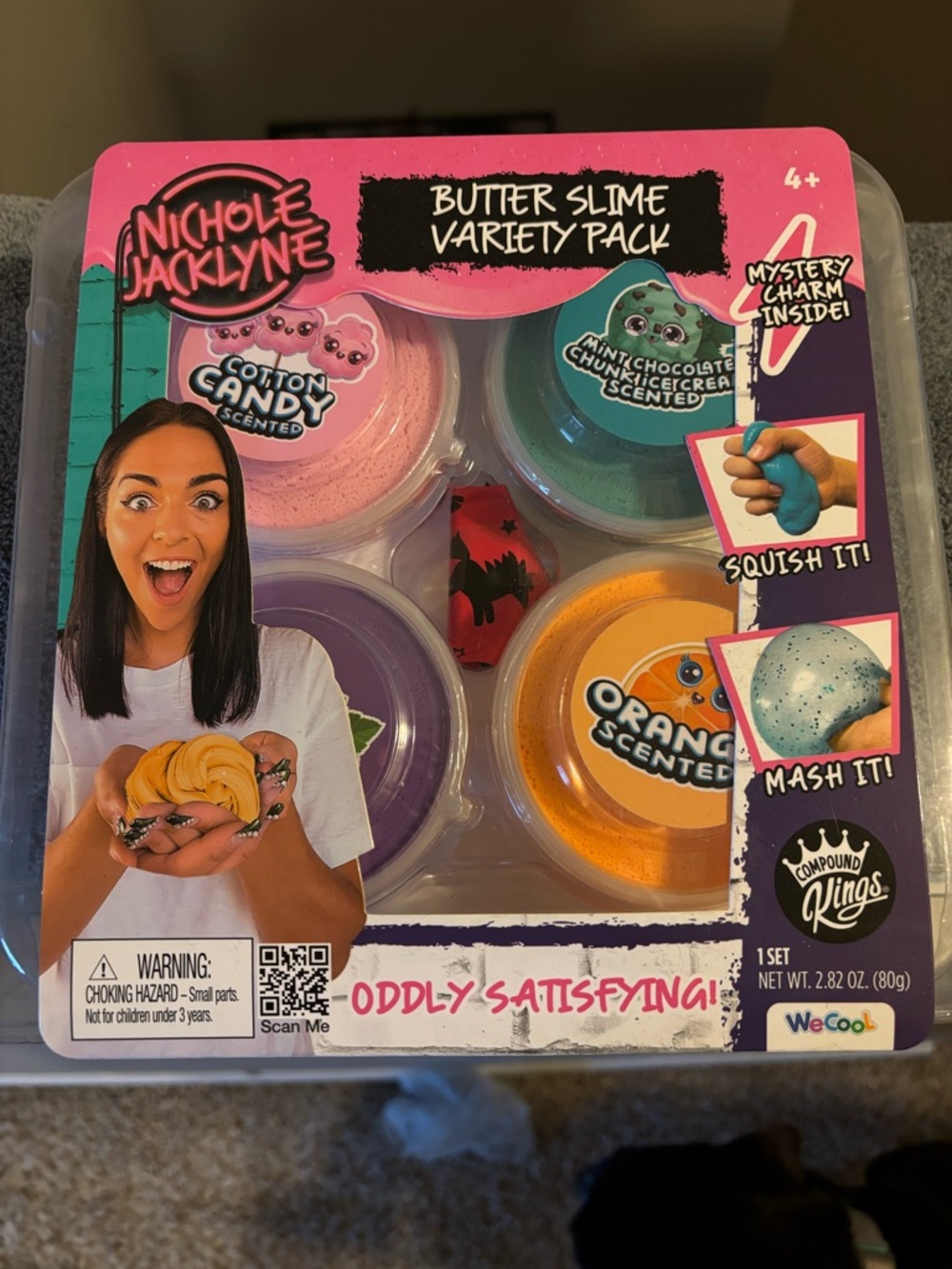 Nichole Jacklyne Butter Slime Variety Pack - Pink, Teal, Purple, Orange
